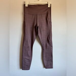 Pink 7/8 length Athleta leggings. Size small. With pockets